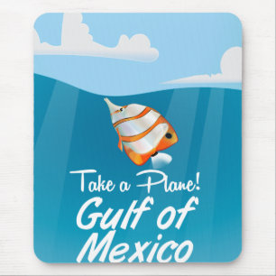 Golf van Mexico reisposter cartoon Muismat