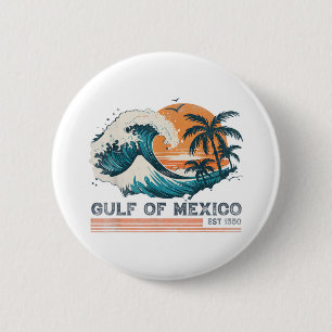 Golf van Mexico Retro Vintage Ronde Button 5,7 Cm