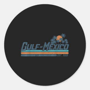 Golf van Mexico Ronde Sticker