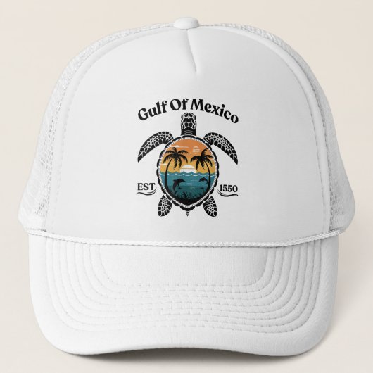 Golf van Mexico schildpad est 1550 Trucker Pet (Voorkant)