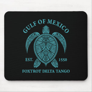Golf van Mexico Schildpad Foxtrot Delta Tango EST  Muismat