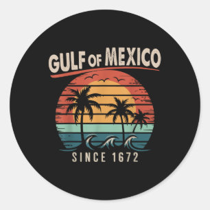 Golf van Mexico Shirt Golf van Mexico sinds Ronde Sticker