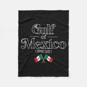 Golf van Mexico Sinds 1672 Mexicaanse vlag Mexico Fleece Deken