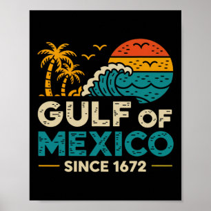 Golf van Mexico Sinds 1672 Retro  T-shirt2.p Poster