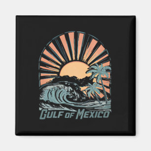 Golf van Mexico sinds 1672 strand 2-zijdig T- Magneet