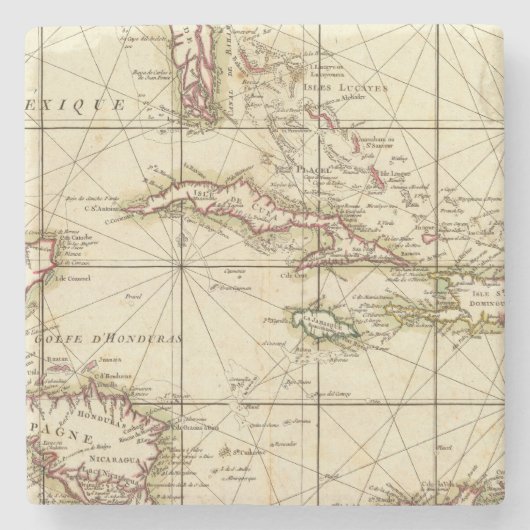 Golf van Mexico Stenen Onderzetter (Voorkant)