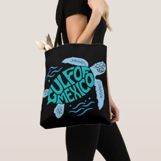 Golf van Mexico Zeeschildpad Typografie Draagtas
