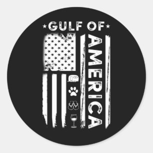 Golf van Verenigde Staten Amerikaanse vlag campin Ronde Sticker