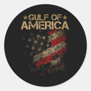 Golf van Verenigde Staten Amerikaanse vlag Patrio Ronde Sticker