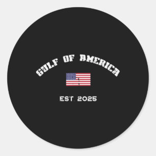 Golf van Verenigde Staten Est. 2025 Amerikaanse vl Ronde Sticker