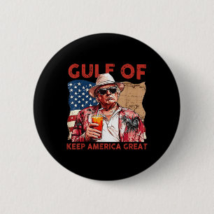 Golf van Verenigde Staten Patriottische Amerika Go Ronde Button 5,7 Cm