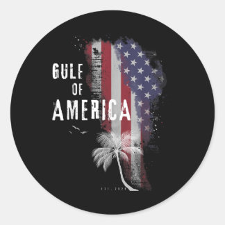 Golf van Verenigde Staten  vlag Amerika 2025 Manne Ronde Sticker
