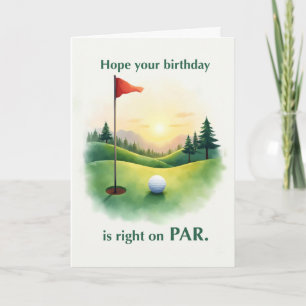 Golf Verjaardag Grappig Precies Op Par Golfterrein Kaart