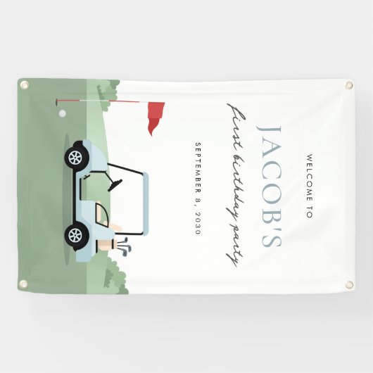 Golf Verjaardag Par-t-shirt Welkomstbanner Spandoek (Horizontaal)