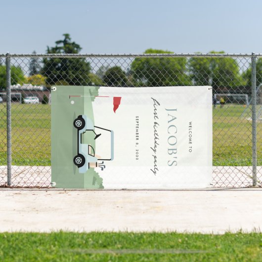 Golf Verjaardag Par-t-shirt Welkomstbanner Spandoek (Insitu)