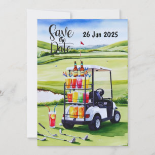 Golf Verjaardag Party decoratie op de baan Kaart