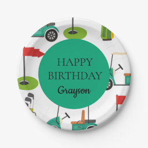 Golf Verjaardag Party Papieren Borden Bordje