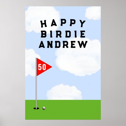 Golf Verjaardag Poster (Voorkant)