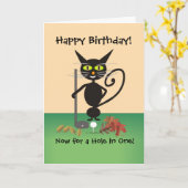 Golf Verjaardag Wenskaart Kaart (Gele Bloem)