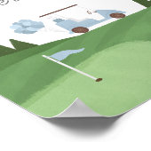 Golf verjaardagsfeestje gunsten teken poster (Hoek)