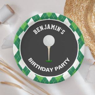 Golf Verjaardagsfeestje Papieren Bordje