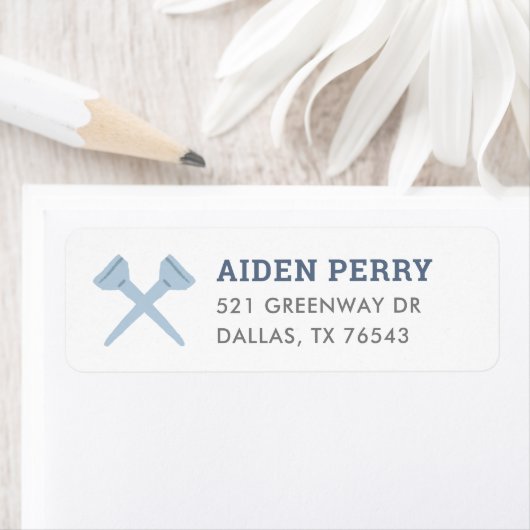 Golf verjaardagsfeestje retouradres etiket (Insitu)