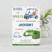 Golf verjaardagsuitnodiging kaart (Staand voorkant)