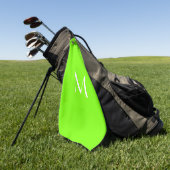 Golf vert fluorescent - gras monogramme serviette de go (Vert)