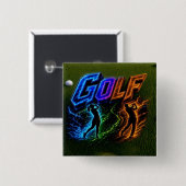 Golf Vierkante Button 5,1 Cm (Voorkant /achterkant)