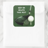 Golf Vierkante Sticker (Tas)