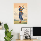 Golf Vintage - Impression d'art (Bureau à domicile)