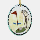 Golf Vlag golf Keramisch Ornament (Rechts)