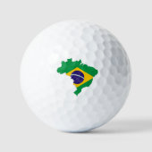 Golf/vlag van Brazilië Golfballen (Voorkant)