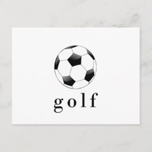 Golf Voetbal Funny Sport T-Shirt Briefkaart