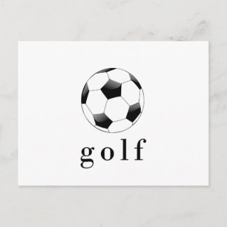 Golf Voetbal Funny Sport T-Shirt Briefkaart