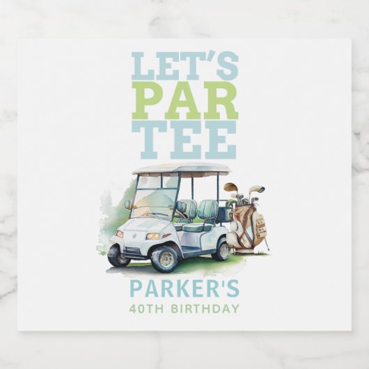 Golf Volwassen Verjaardag Gepersonaliseerd Bier Etiket (Enkel label)