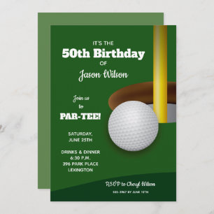 Golf Volwassen Verjaardagsfeest Kaart