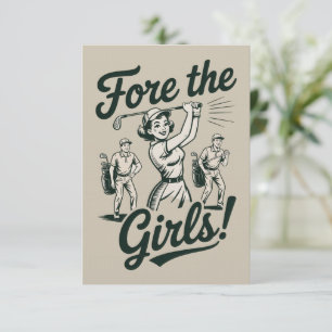 Golf voor de meisjes Schattig grappig golfen dames Kaart