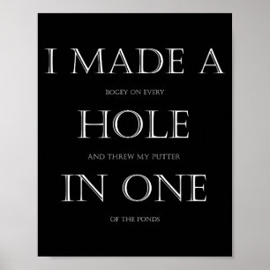 Golf voor golfer Funny Golfen Poster