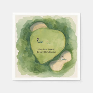 Golf vrijgezellenfeest golfer op de baan servet