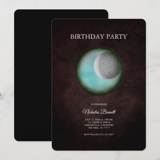 Golf vrijgezellenfeest - Golfreis Classic Minimal Kaart (Voorkant / Achterkant)