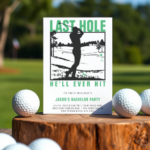 Golf vrijgezellenfeest grappig laatste gat dat hij kaart