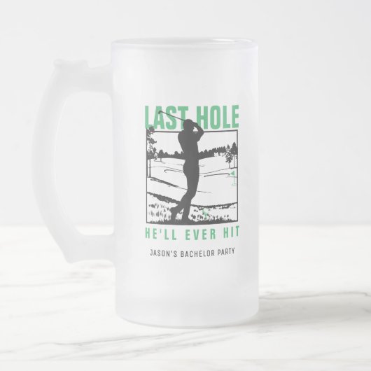 Golf vrijgezellenfeest grappig laatste gat dat hij matglas bierpul (Links)