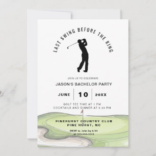 Golf vrijgezellenfeest kaart
