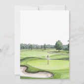 Golf vrijgezellenfeest kaart (Achterkant)