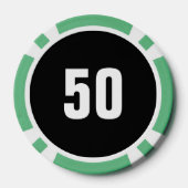 Golf vrijgezellenfeest laatste hole poker chips (Achterkant)