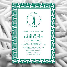 Golf vrijgezellenfeest laatste swing voor de ring kaart