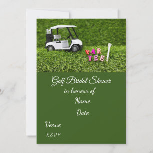 Golf Vrijgezellenfeest met golfbal Save the Date Kaart