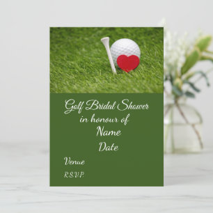 Golf Vrijgezellenfeest met golfbal Save the Date Kaart