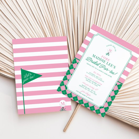 Golf Vrijgezellenfeest Par-t-shirt Uitnodiging